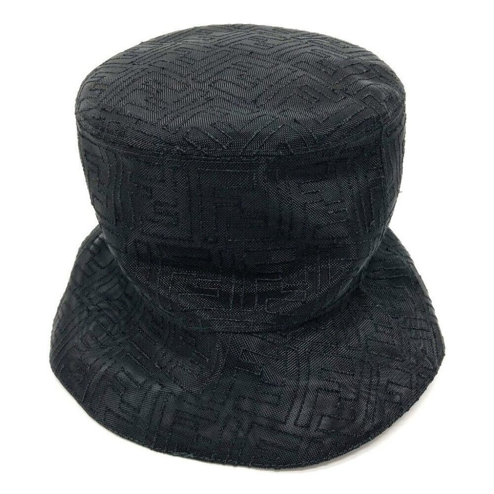 Fendi Ff Zucca Pattern Mesh Bucket Hat Nylon Black - image 3